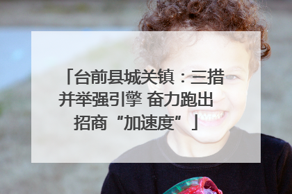 台前县城关镇：三措并举强引擎 奋力跑出招商“加速度”