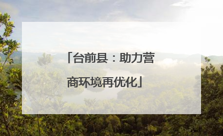 台前县：助力营商环境再优化