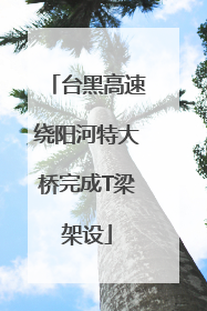 台黑高速绕阳河特大桥完成T梁架设