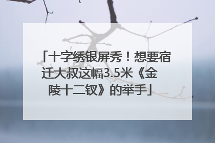 十字绣银屏秀！想要宿迁大叔这幅3.5米《金陵十二钗》的举手