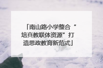 南山路小学整合“培真教联体资源”打造思政教育新范式