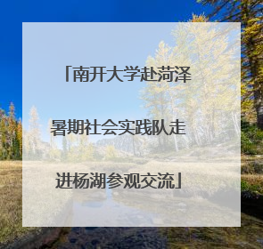 南开大学赴菏泽暑期社会实践队走进杨湖参观交流
