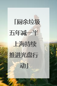 厨余垃圾五年减一半 上海持续推进光盘行动