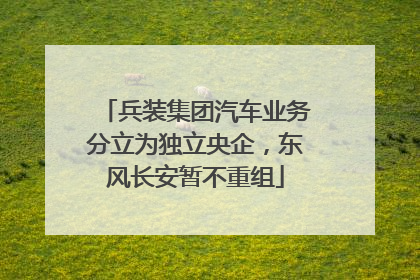 兵装集团汽车业务分立为独立央企，东风长安暂不重组