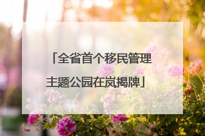 全省首个移民管理主题公园在岚揭牌