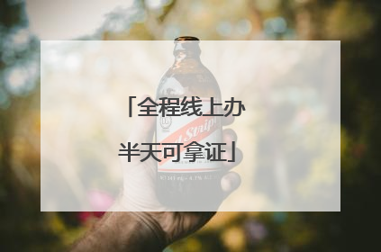 全程线上办 半天可拿证