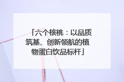 六个核桃：以品质筑基、创新领航的植物蛋白饮品标杆