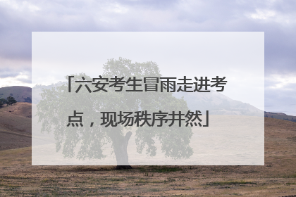 六安考生冒雨走进考点，现场秩序井然