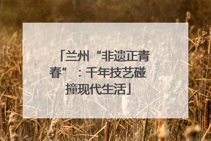 兰州“非遗正青春”：千年技艺碰撞现代生活