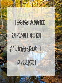 关税政策推进受阻 特朗普政府求助上诉法院