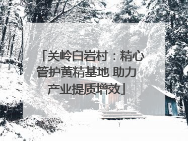 关岭白岩村：精心管护黄精基地 助力产业提质增效