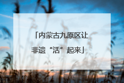 内蒙古九原区让非遗“活”起来