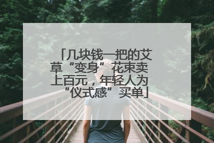 几块钱一把的艾草“变身”花束卖上百元，年轻人为“仪式感”买单