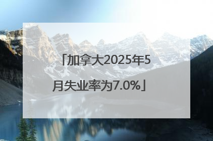 加拿大2025年5月失业率为7.0%