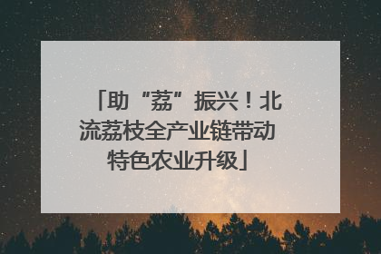 助“荔”振兴！北流荔枝全产业链带动特色农业升级