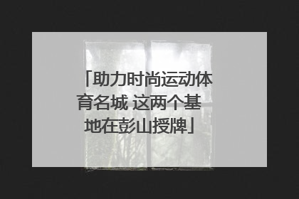 助力时尚运动体育名城 这两个基地在彭山授牌