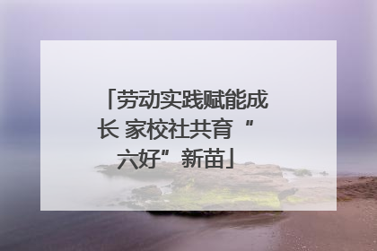 劳动实践赋能成长 家校社共育“六好”新苗