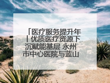 医疗服务提升年丨优质医疗资源下沉赋能基层 永州市中心医院与蓝山县医共体总院共筑健康屏障