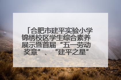 合肥市建平实验小学锦绣校区学生综合素养展示暨首届“五一劳动奖章”、“建平之星”颁奖典礼圆满举办