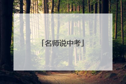 名师说中考