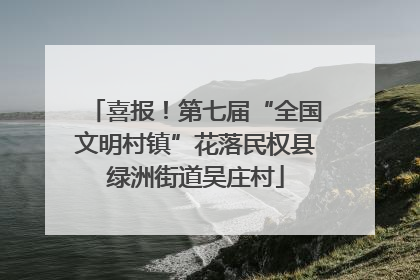喜报！第七届“全国文明村镇”花落民权县绿洲街道吴庄村