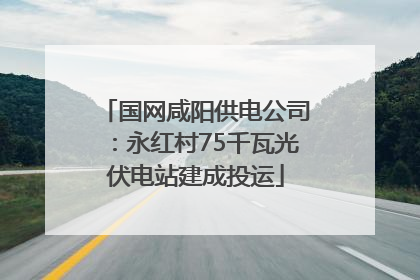 国网咸阳供电公司：永红村75千瓦光伏电站建成投运
