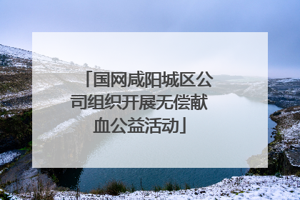 国网咸阳城区公司组织开展无偿献血公益活动