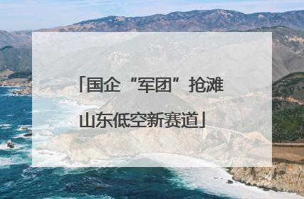 国企“军团”抢滩山东低空新赛道