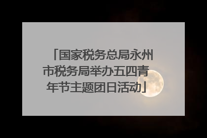 国家税务总局永州市税务局举办五四青年节主题团日活动