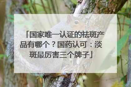 国家唯一认证的祛斑产品有哪个？国药认可：淡斑最厉害三个牌子