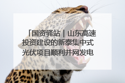 国资驿站｜山东高速投资建设的新泰集中式光伏项目顺利并网发电；国产电力机器人首次在智利电网应用