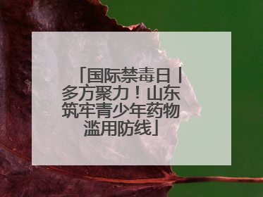 国际禁毒日丨多方聚力！山东筑牢青少年药物滥用防线