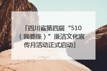 四川省第四届“510（我要廉）”廉洁文化宣传月活动正式启动