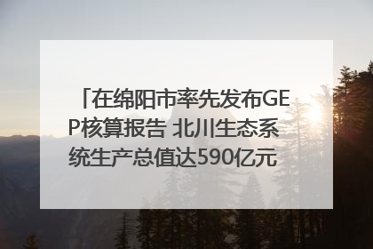 在绵阳市率先发布GEP核算报告 北川生态系统生产总值达590亿元｜新闻发布最前线