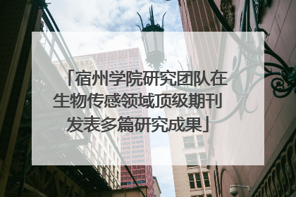 宿州学院研究团队在生物传感领域顶级期刊发表多篇研究成果