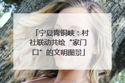 宁夏青铜峡：村社联动共绘“家门口”的文明图景