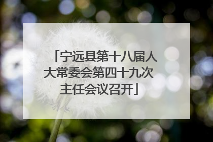 宁远县第十八届人大常委会第四十九次主任会议召开