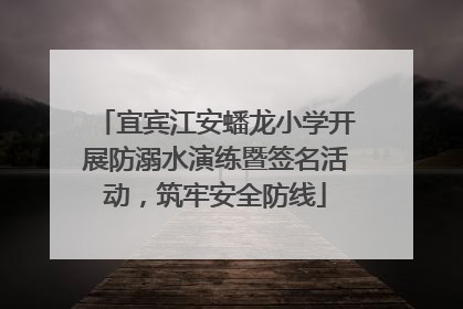 宜宾江安蟠龙小学开展防溺水演练暨签名活动，筑牢安全防线
