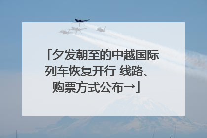 夕发朝至的中越国际列车恢复开行 线路、购票方式公布→