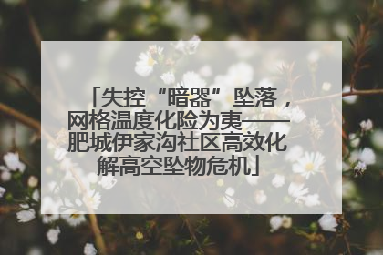 失控“暗器”坠落，网格温度化险为夷——肥城伊家沟社区高效化解高空坠物危机