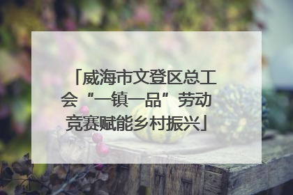 威海市文登区总工会“一镇一品”劳动竞赛赋能乡村振兴