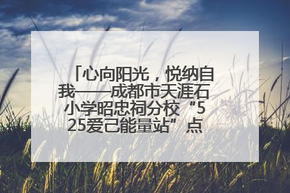 心向阳光，悦纳自我——成都市天涯石小学昭忠祠分校“525爱己能量站”点亮孩子心灵之旅