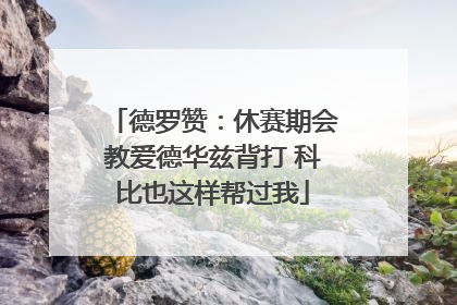德罗赞：休赛期会教爱德华兹背打 科比也这样帮过我