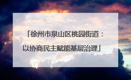 徐州市泉山区桃园街道：以协商民主赋能基层治理