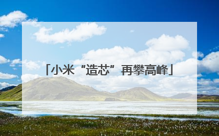 小米“造芯”再攀高峰