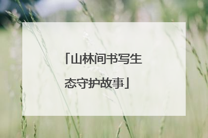 山林间书写生态守护故事