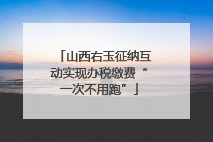 山西右玉征纳互动实现办税缴费“一次不用跑”