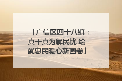 广信区四十八镇：真干真为解民忧 绘就惠民暖心新画卷