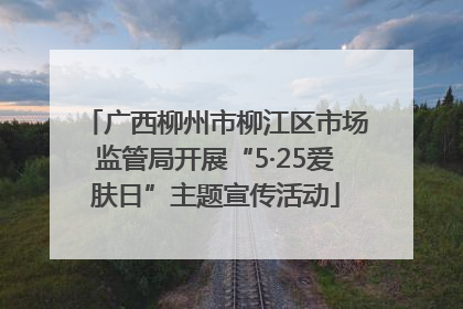 广西柳州市柳江区市场监管局开展“5·25爱肤日”主题宣传活动