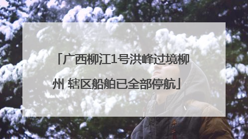 广西柳江1号洪峰过境柳州 辖区船舶已全部停航